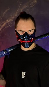 13K views · 628 reactions | Purple Chameleon Samurai mask with glow...