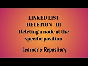Delete a node at a specific position of a Linked List
