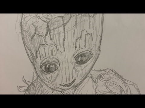 Drawing with Circles: BABY GROOT