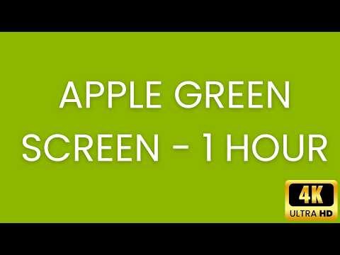 Apple Green Screen - 1 Hour | 4K Ultra HD Solid Color 🎨
