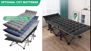 BOZTIY Face Down Tanning Chair with Face Arm Hole, 5-Position Adjustable, Folding Sleeping Bed Cot for Pool Beach Sunbathing K16SZC-W18HD