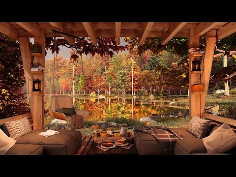 Fall Scenery With Nature Sounds 🌿🍂 Cozy Autumn Day At The Lake W/ Relaxing Sounds For Anxiety Relief