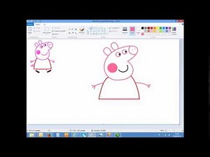 Tutorial Paint: Como dibujar con Microsoft Paint a Peppa Pig, de la serie Peppa Pig
