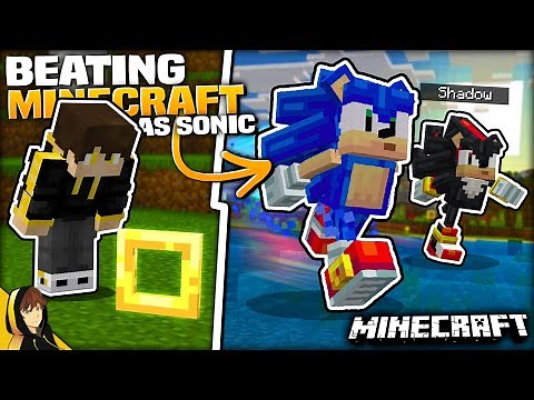 Can we BEAT MINECRAFT with the OFFICIAL SONIC ADDON!?! [+Showcase]