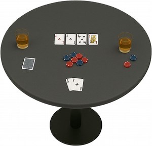 Feltectors Felt Tablecloth Poker Table Topper Round Tables Cover 36-48 inch- Gray