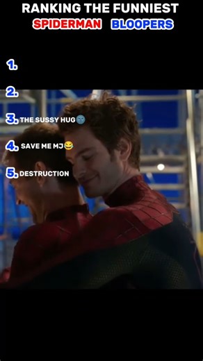 RANKING THE FUNNIEST SPIDER MAN BLOOPERS 🤣🤣 #ranking #funny #spiderman
