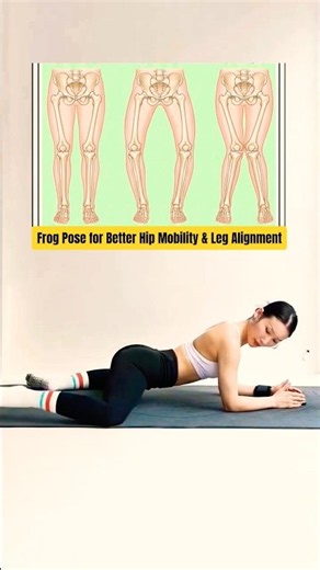 Frog Pose for Better Hip Mobility & Leg Alignment 🐸 #Mobility #HomeWorkout #Fitness