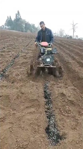 Even with a two-wheel tractor, making beds is very easy.