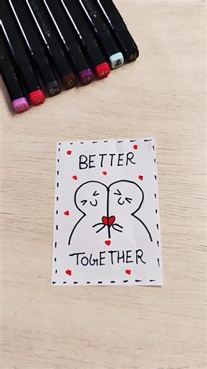 DIY Cute 🥰 Card For Loved Ones#youtubeshorts #artandcraft #diy #papercraft