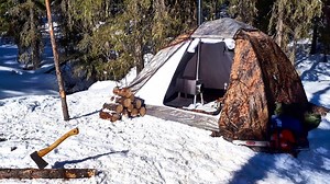 Two Days One in the Russian Bear Tent - Winter Camping in the Hot Tent.⛺️❄️ | Anabel Bray