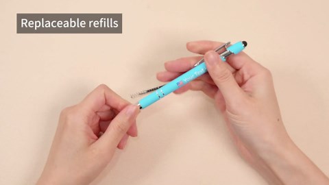 Personalized Pens with Stylus Tips: Custom Engraved, Smooth Writing, and Touchscreen Compatibility - Ideal for Gifts, Promotions, and Business, Black Ink (Blue)