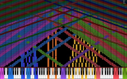 【黑乐谱】2倍于圆周率高能! π的表哥τ (tao) 628万音符 by HDSQ