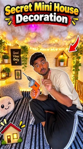 Secret Mini House Decoration ❤️#dailyminivlog #minivlogseries #secrethouse