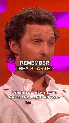 Matthew McConaughey Relives His Oscar Win Moment 🥹 #matthewmcconaughey #annehathaway #Shorts