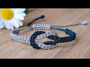 DIY Infinity Bracelet with Square Knot | Easy Step-by-Step Tutorial