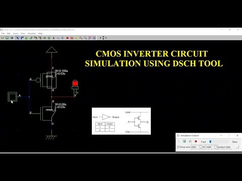 Design and Simulation of CMOS INVERTER circuit using DSCH Tool