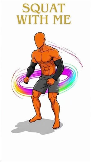 Beginner Squat Exercise loop (Squat With Me) #eassyworkout