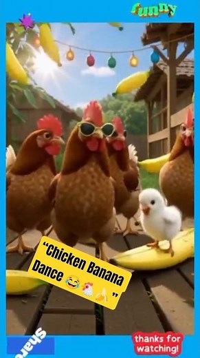 “Chicken Banana Song” – Funniest Chicken Dance You’ll Ever See! 😂🐔🍌