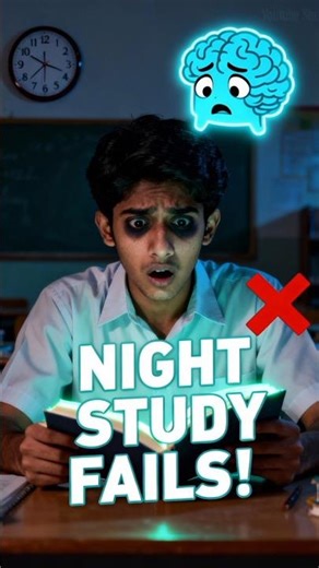 Studying at Night Fails ❌ | Brain Science Study Truth 🧠🔥 #shorts #studyhacks #study #studytips