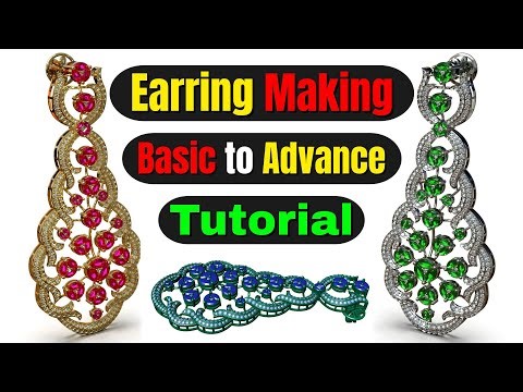 Easy Tutorial on Making a Diamond Earring | CAD Design Tutorials | Long Earring Making Tutorial