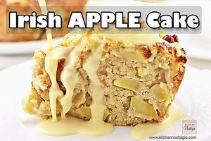 35K views · 92 reactions | Irish APPLE Cake with Custard Sauce!!...