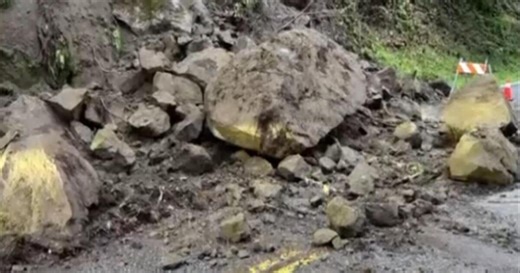 Mudslides and floods in California from atmospheric river