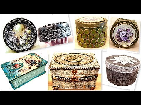DIY/5 Amazing jewelry boxes ideas / Home decor ideas/Cardboard craft