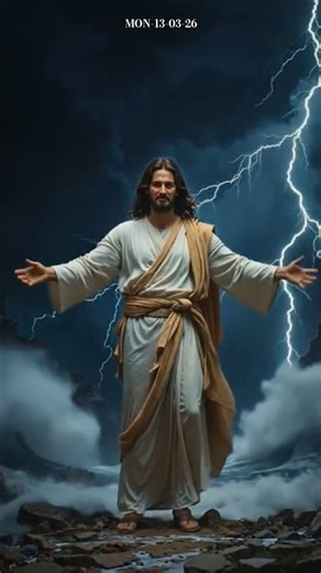 Jesus Walking on Water 🌊 Trust Him in Every Storm 🙏 #Shorts