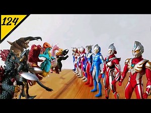 Stop Motion Ultraman Tổng hợp tất cả sức mạnh của các Siêu nhân đấu vs đội quân Quái vật Ep124
