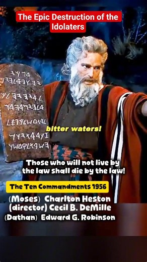 Moses Destroys the Golden Calf! #TheTenCommandments #CharltonHeston #GoldenCalf #DivineJudgment