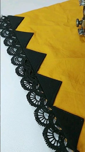 Sewing Tips and Tricks For Triangles Shape Pattern Using Lace #shorts #shortsfeed #sewinghacks