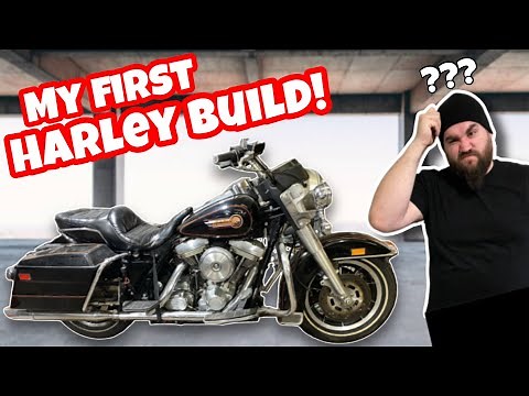 MY FIRST HARLEY BUILD! RESTORING MY GRANDPA’S BIKE! HOT RODDING A MOTORCYCLE? KUSTOM CHOPPER BIKE