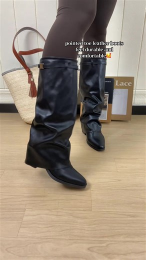 Foldover Shark Buckle High Top Boots for Bold Styles