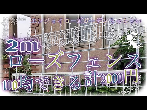 A 2m high rose fence for an Uroon planter that can be made from 100 yen shops