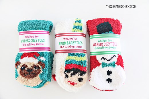 Christmas Socks Gift Tag Printable