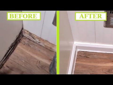 Removing and Installing New BASEBOARDS & TRIM in Bathroom Floor (Easy How To Guide) Skirting Boards