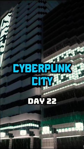 Cyberpunk build | Minecraft timelapse #22 #minecraft #scifi #futuristic