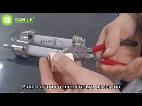 Vicat Softening Temperature Test.