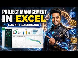 Project Management Excel Template with Gantt Chart | Free Project Tracker Dashboard