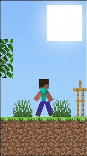 2D Steve walk. Inspired by Alan Beckers AvM series #animation #minecraft