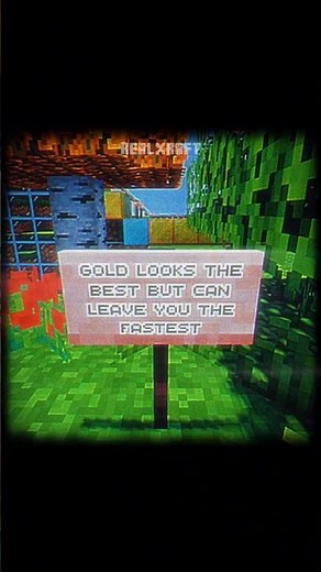 An iron pickaxe is slower than a gold one, but it will last longer