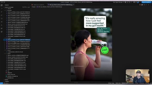 I just built a $10K/month creative strategist inside Claude Code 🤯Give it your competitor Facebook page URLs → it scrapes their ads, watches every video with AI, and delivers a data-backed creative brief with 10 ad concepts in your brand voice.All inside Claude Code.Perfect for DTC brands and agencies whose "creative research" is still a media buyer with 40 tabs open and a Google Doc full of screenshots.If every new campaign starts the same way —scrolling the Meta Ad Library ad by ad,re-watchin