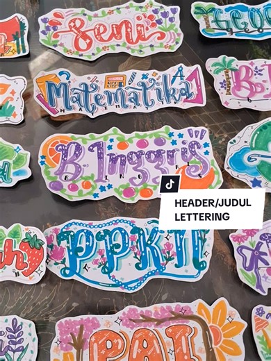 Judul / Header Lettering by @stuff.by_areta 🍊🛍💐 check out on syo-pee !! harga mulai 5.000an aja udh dapet lettering secantik ini?? gass!!! #lettering #jasatulis