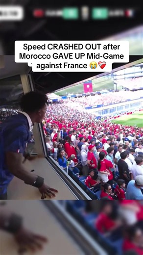 Speed CRASHED OUT after Morocco GAVE UP Mid-Game against France 😭❤️‍🩹 #ishowspeed #fyp