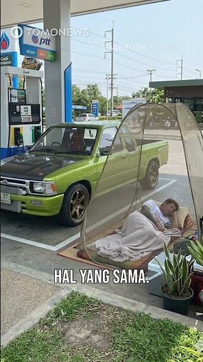 Thais Sleep at Gas Stations to Queue for Gas #oilcrisis2026 #shorts