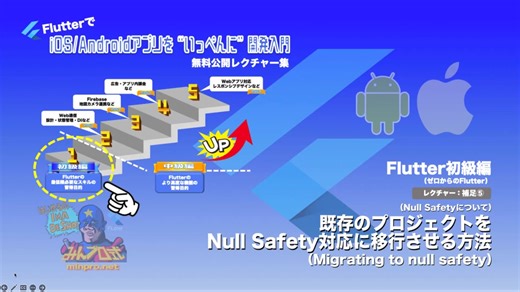 【ゼロからのFlutter】既存のプロジェクトをNull Safetyに移行させる方法（Migrating to null safety）ー初心者専門Flutterアプリプログラミング講座「みんプロ式