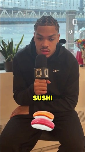 Me and Darius don’t mess with sushi 🤢😭 ‪@xfinity‬