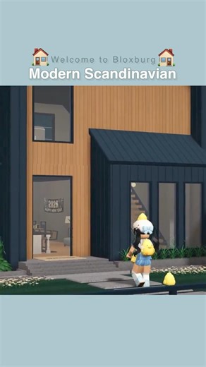 Let's tour a Modern Scandinavian House in BLOXBURG with me 🏠 #bloxburgbuild #bloxburg #roblox