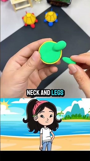 How to Make a Cute Turtle 🐢 Using Egg Carton & Clay | Easy DIY Craft for Kids