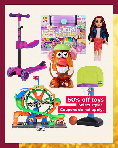 Snag these for your kiddos before they sell out! 💝Take 50% off select toys through midnight and earn $15 Kohl’s Cash for every $50 spent through Dec. 2! Plus, take an additional $10 off for every $50 spent. https://kohls.co/4fQFtZo | Kohl's